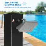 Outsunny 10.6 Gallons Solar Heated Shower w/ Free-Rotating Shower Head, Temperature Adjustment and Foot Shower - Image 6