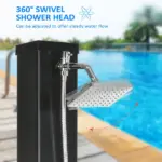 10.6 Gallon Solar Heated Outdoor Shower with Rainfall and Handheld Heads, 7 ft - Image 6
