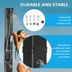 10.6 Gallon Solar Heated Outdoor Shower with Rainfall and Handheld Heads, 7 ft - Image 7