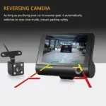 4 Inch 3 Channel 1080P Dash Cam with Front Cabin and Rear Cameras - Image 5