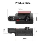 1080P Dual Lens Dash Cam with Front and Interior Cameras and G Sensor - Image 7