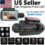 1080P Dual Lens Dash Cam with Front and Interior Cameras and G Sensor