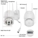3MP 1296P WiFi Outdoor PTZ Security Camera with PIR Motion and Night Vision - Image 5
