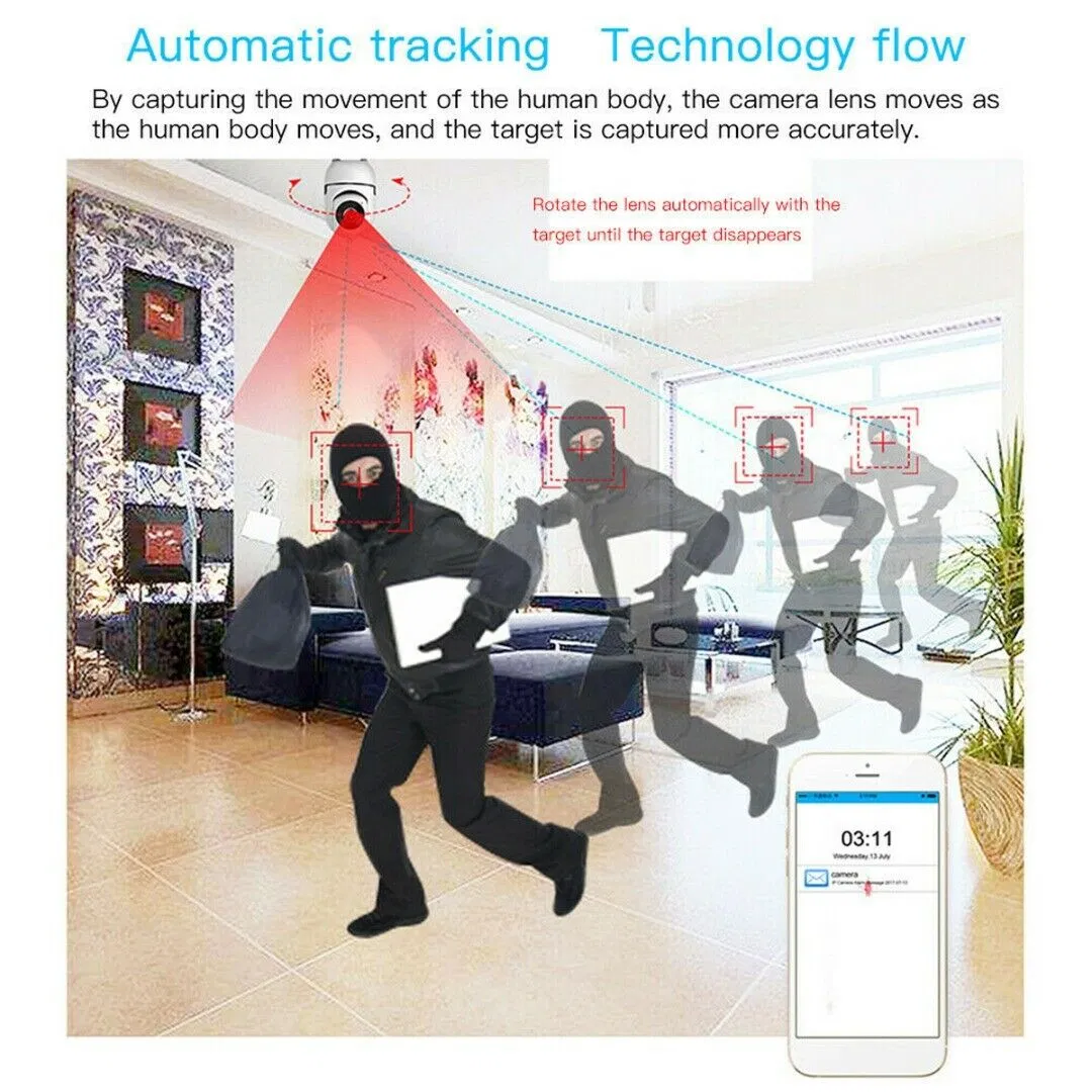 1080P WiFi Indoor Security Camera with Pan Tilt Night Vision and Two-Way Audio
