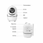 1080P WiFi Indoor Security Camera with Pan Tilt Night Vision and Two-Way Audio - Image 3