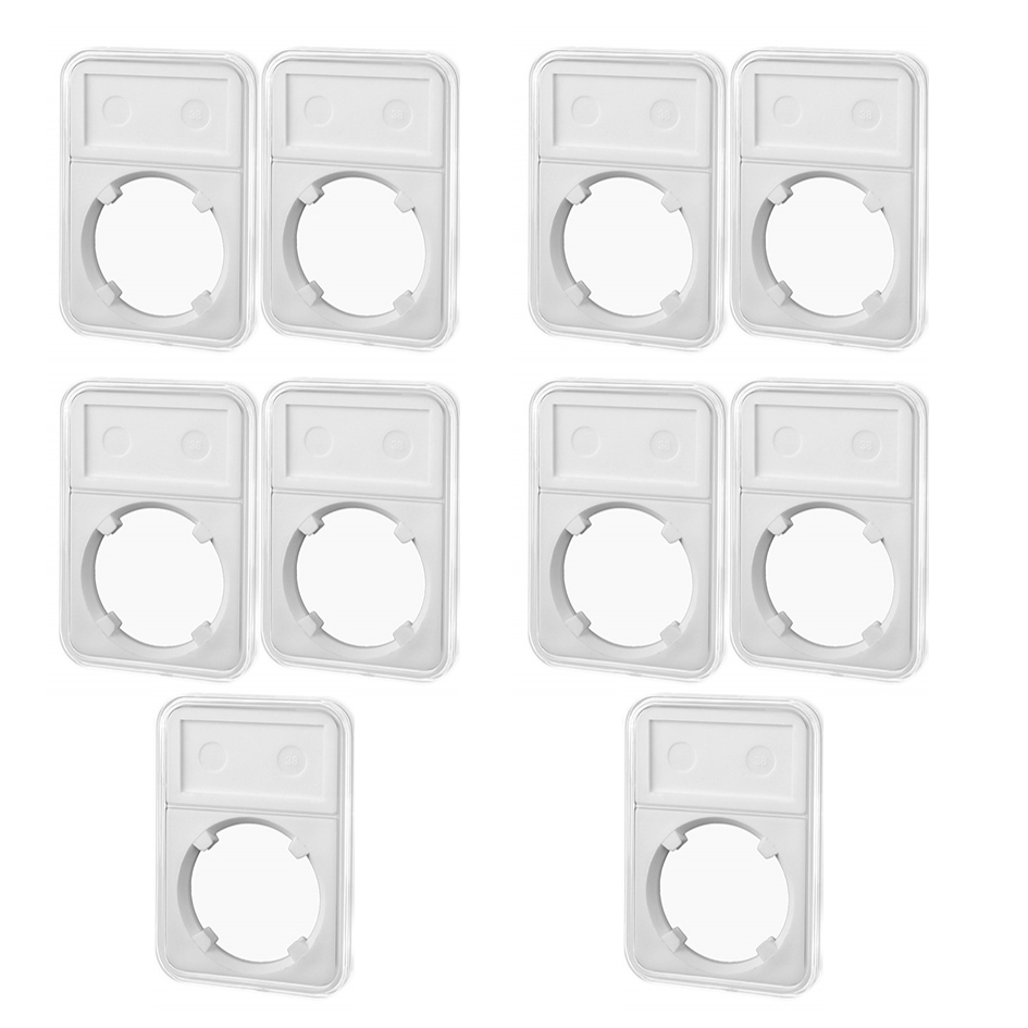 10 Pack 38mm Coin Display Slabs for Morgan Peace and Eisenhower Dollars
