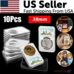 10 Pack 38mm Coin Display Slabs for Morgan Peace and Eisenhower Dollars - Image 11