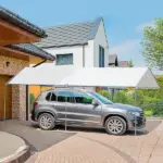 Outsunny 9.6 x 19.5 Ft Heavy Duty Carport Canopy with PE Cover - Image 2