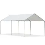Outsunny 9.6 x 19.5 Ft Heavy Duty Carport Canopy with PE Cover - Image 11