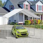 Outsunny 9.6 x 19.5 Ft Heavy Duty Carport Canopy with PE Cover - Image 10