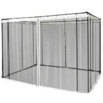 Outsunny 10x10 Gazebo with Netting, Canopy Tents with Zippers, black rings, high-quality polyester, Washable, (Sidewall Only) Black