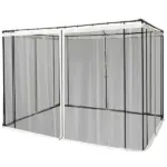 Outsunny 10x10 Gazebo with Netting, Canopy Tents with Zippers, black rings, high-quality polyester, Washable, (Sidewall Only) Black - Image 7