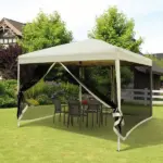 10x10 Pop Up Canopy Tent, Mesh Sidewalls, Adjustable Height, Carry Bag Included - Garden Patio Shade, Easy Setup - Image 2