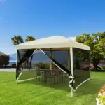 10x10 Pop Up Canopy Tent, Mesh Sidewalls, Adjustable Height, Carry Bag Included - Garden Patio Shade, Easy Setup - Image 10