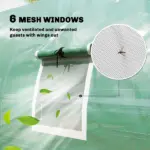 Outsunny 10'x11'x6' Walk-in Tunnel Greenhouse with Shelves, Mesh Door and Windows, Hoop House Greenhouse with PE Cover, Green - Image 8