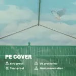 Outsunny 10 ft x 11 ft x 6 ft Walk-in Tunnel Greenhouse with Shelves, Mesh Door and Windows, Plant Hot House with PE Cover, Green - Image 6