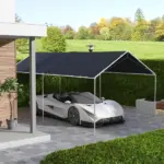 Outsunny 10x20 Ft Charcoal Carport Canopy Replacement UV-Resistant with Ball Bungee Tethers - Image 2