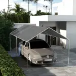 Outsunny 10x20 Ft Charcoal Carport Canopy Replacement UV-Resistant with Ball Bungee Tethers - Image 10