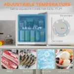 1.1 Cu.Ft Mini Freezer, Compact Upright Design, Reversible Door, Removable Shelves, White, for Home, Dorm, Office Appliances - Image 4
