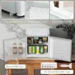 1.1 Cu.Ft Mini Freezer, Compact Upright Design, Reversible Door, Removable Shelves, White, for Home, Dorm, Office Appliances - Image 6