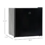 HOMCOM 1.1 Cu.Ft Mini Upright Freezer Countertop with Removable Shelves Reversible Door for Home Dorm Black - Image 3
