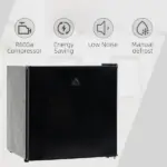 HOMCOM 1.1 Cu.Ft Mini Upright Freezer Countertop with Removable Shelves Reversible Door for Home Dorm Black - Image 6