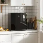 HOMCOM 1.1 Cu.Ft Mini Upright Freezer Countertop with Removable Shelves Reversible Door for Home Dorm Black - Image 9