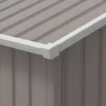 Outsunny 11' x 12.6' Metal Storage Shed, Tin Garden Shed with Double Sliding Doors, 4 Air Vents for Backyard, Patio and Lawn, Light Gray - Image 9