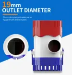 1100 GPH 12V Submersible Bilge Pump for Boat 3/4 Inch Hose - Image 15