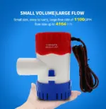 1100 GPH 12V Submersible Bilge Pump for Boat 3/4 Inch Hose - Image 16