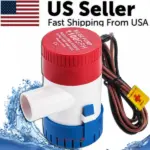 1100 GPH 12V Submersible Bilge Pump for Boat 3/4 Inch Hose