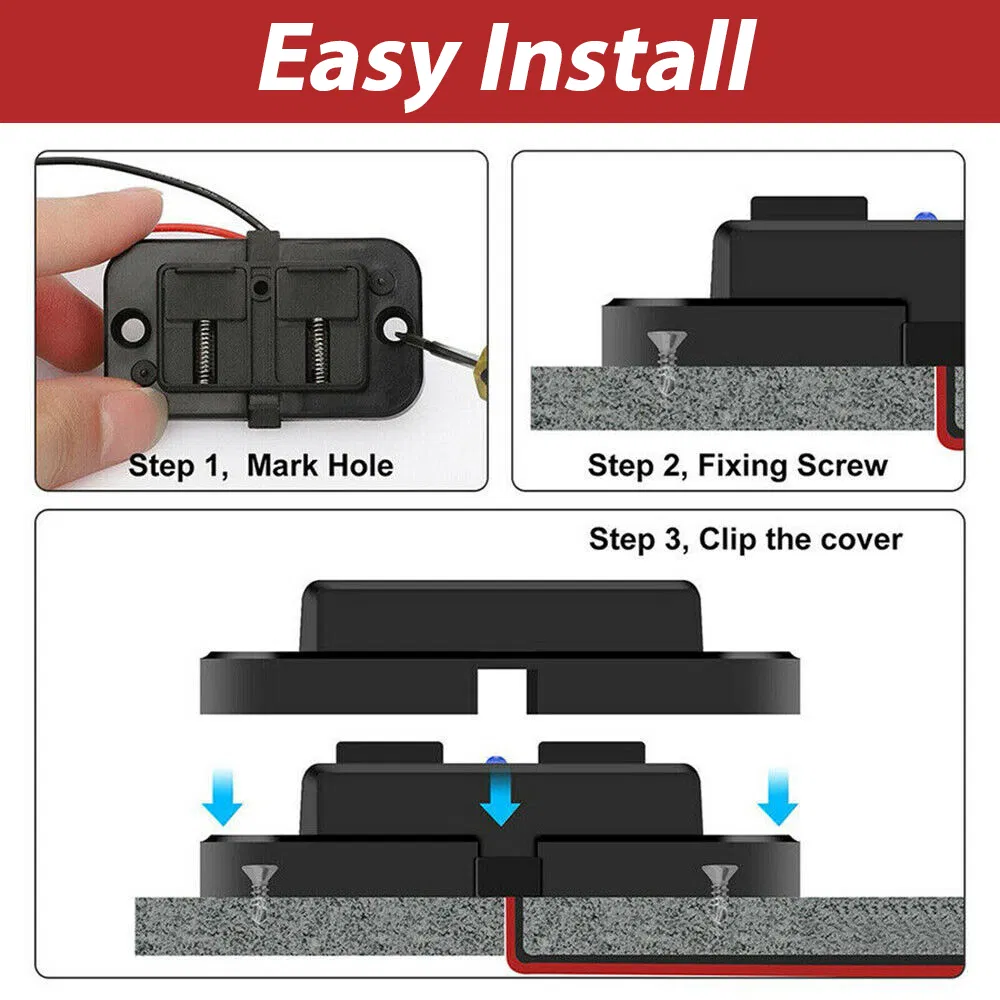 12V-24V 36W USB-C PD and QC 3.0 Dual Port Vehicle Charger Socket