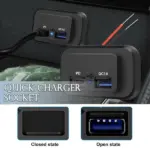 12V-24V 36W USB-C PD and QC 3.0 Dual Port Vehicle Charger Socket - Image 2