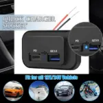 12V-24V 36W USB-C PD and QC 3.0 Dual Port Vehicle Charger Socket - Image 3