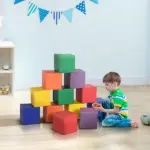 12 Piece Soft Foam Play Blocks, Learning and Building Toys for Toddlers and Preschool Kids - Image 2