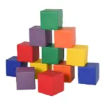 12 Piece Soft Foam Play Blocks, Learning and Building Toys for Toddlers and Preschool Kids