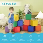 12 Piece Soft Foam Play Blocks, Learning and Building Toys for Toddlers and Preschool Kids - Image 7