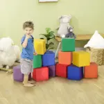 12 Piece Soft Foam Play Blocks, Learning and Building Toys for Toddlers and Preschool Kids - Image 10