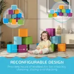 12 Piece Soft Play Blocks Soft Foam Toy for Toddler, Contemporary - Image 5