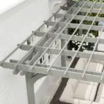 Outsunny 12 ft x 20 ft Outdoor Pergola, Wood Gazebo Grape Trellis with Stable Structure for Climbing Plant Support, Gray - Image 8