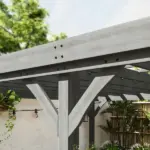 Outsunny 12' x 20' Outdoor Wooden Pergola, Grape Vine Gazebo with Concrete Anchors for Garden, Patio, Backyard, Deck, Gray - Image 9