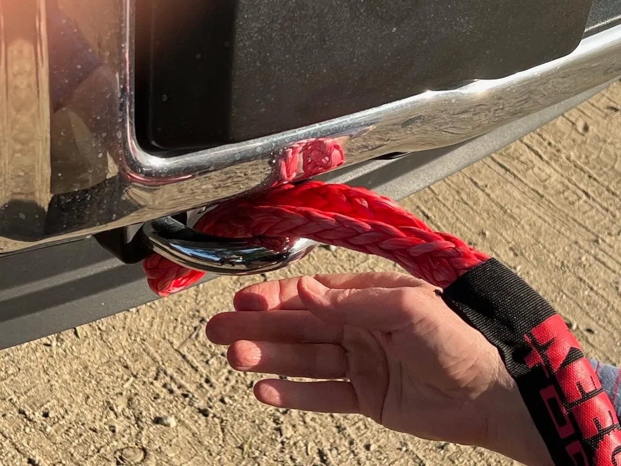 1/2 x 24 Inch Soft Shackle Recovery Rope 65,000 lb Breaking Strength