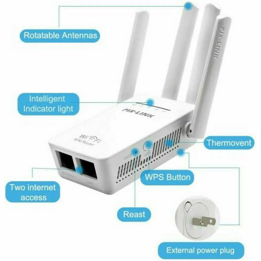 1200Mbps Dual Band WiFi Range Extender and Wireless Signal Repeater