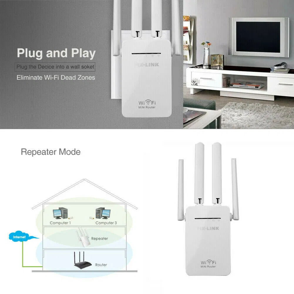 1200Mbps Dual Band WiFi Range Extender and Wireless Signal Repeater