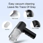 120W Mini Cordless Car Vacuum with 9000Pa Suction and Washable HEPA Filter - Image 8