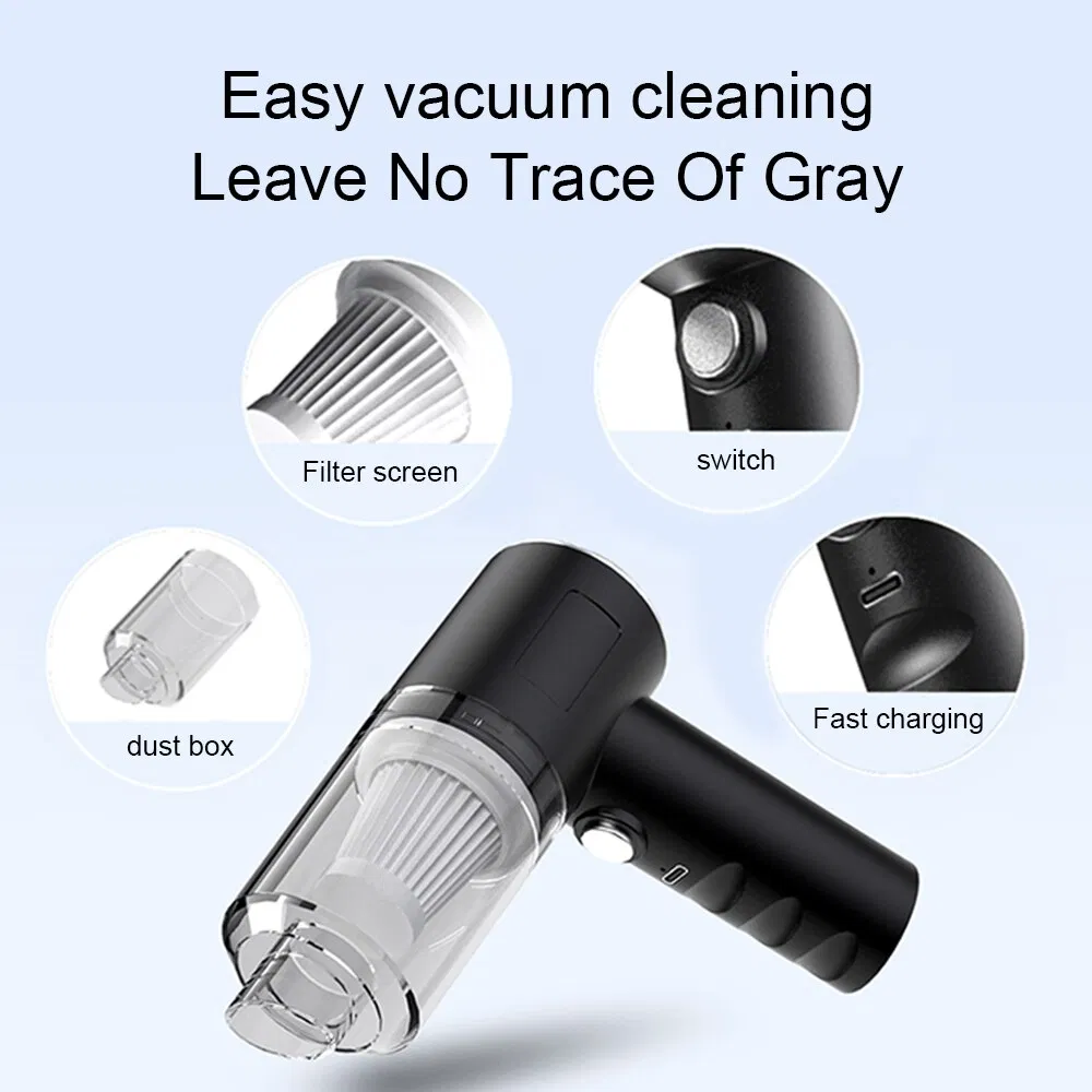 120W Mini Cordless Car Vacuum with 9000Pa Suction and Washable HEPA Filter