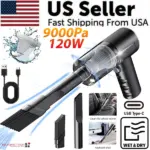 120W Mini Cordless Car Vacuum with 9000Pa Suction and Washable HEPA Filter