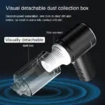 120W Mini Cordless Car Vacuum with 9000Pa Suction and Washable HEPA Filter - Image 3