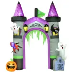 12 Ft Large Inflatable Halloween Archway with Ghost, Pumpkin, Spider and Bat - Image 11