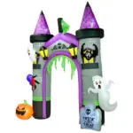 12 Ft Large Inflatable Halloween Archway with Ghost, Pumpkin, Spider and Bat